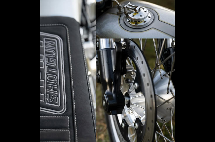 Medaza ditched the Shotgun Royal Enfield Sawn off Shotgun 650 tank